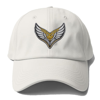 VALKYRIE WINGS - warrior maiden wings in silver and gold , Norse myth - Baseball Cap - Off White