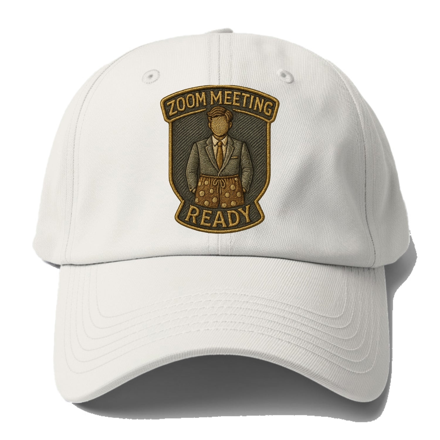 Zoom Meeting Ready  - Baseball Cap - Off White