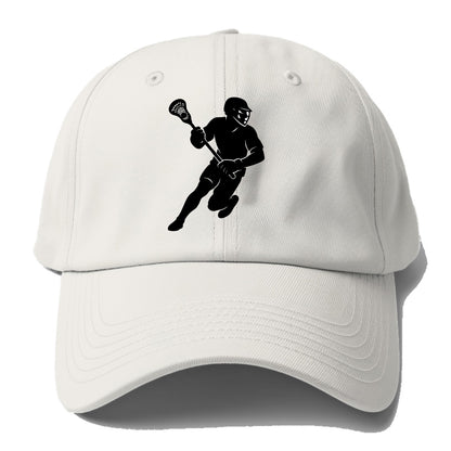 Lacrosse player cradling stick - Baseball Cap For Big Heads - Off White