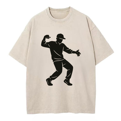 Hip-hop dancer popping and locking - Vintage T-shirt - Off White