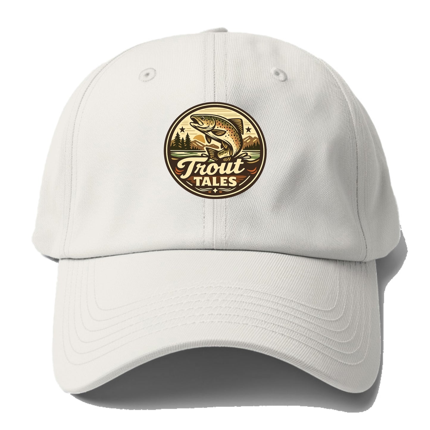 Trout Tales Adventure Emblem - Baseball Cap For Big Heads - Off White