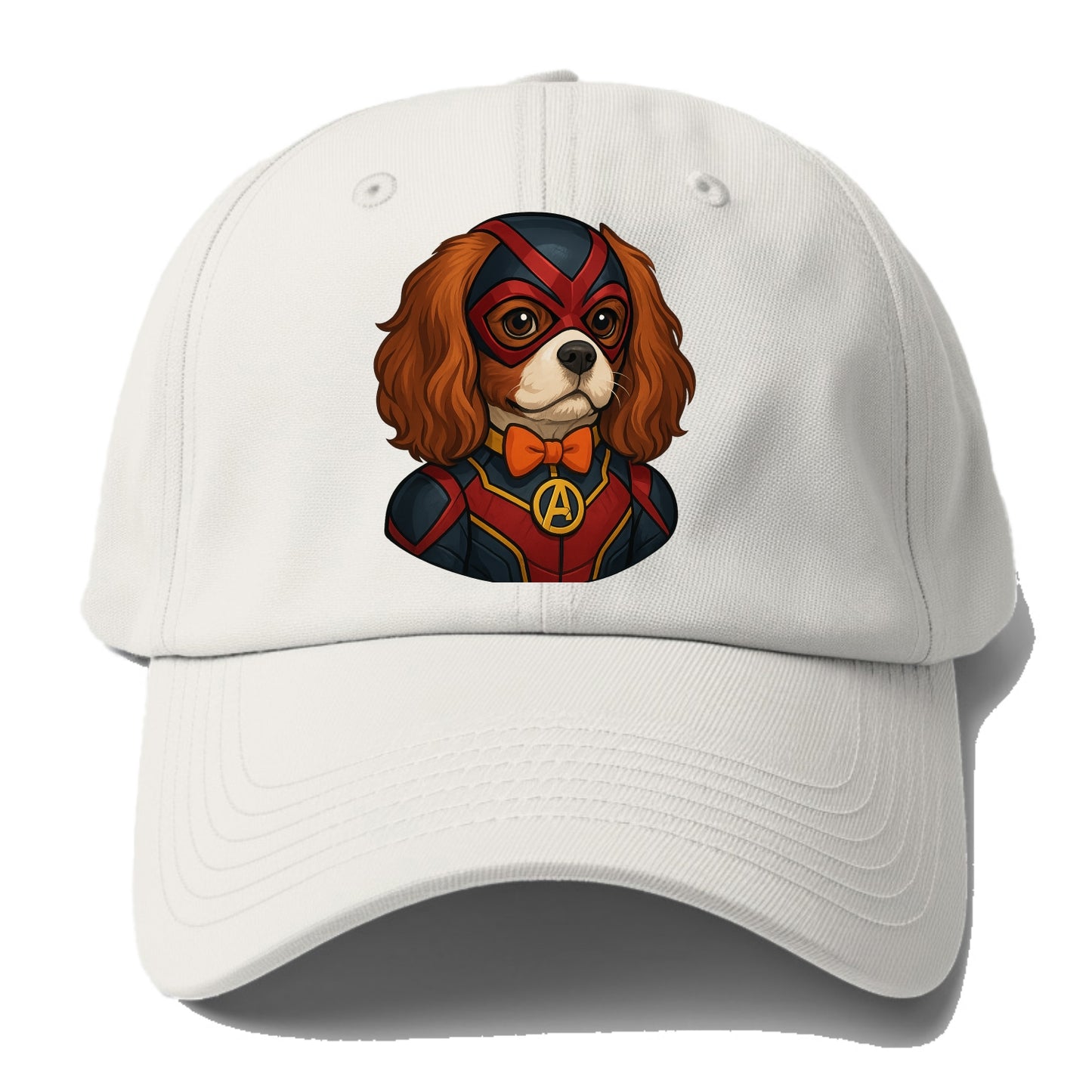 Cavalier King Charles Friendly Hero  - B Baseball Cap For Big Heads - Off White