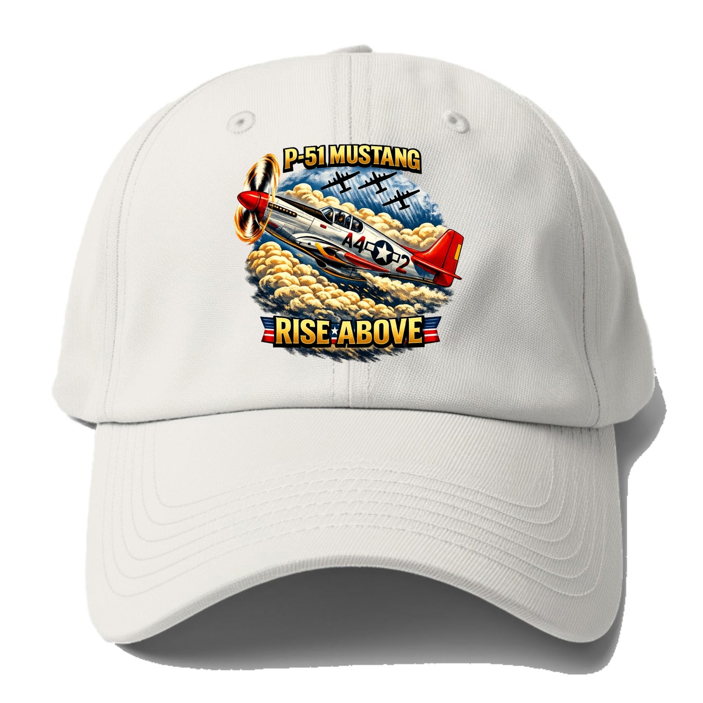 P 51 Mustang Rise Above - Baseball Cap - Off White