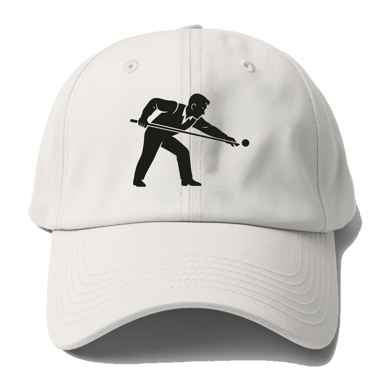 Pool player lining up shot - Baseball Cap For Big Heads - Off White