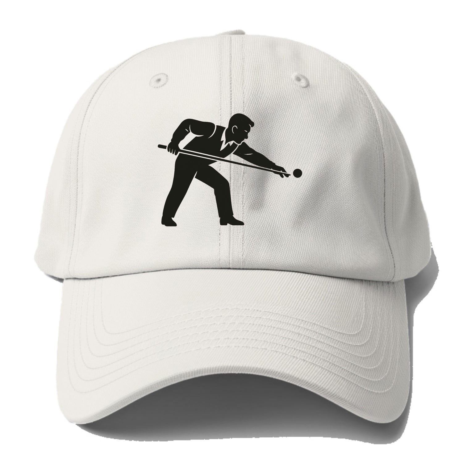 Pool player lining up shot - Baseball Cap For Big Heads - Off White