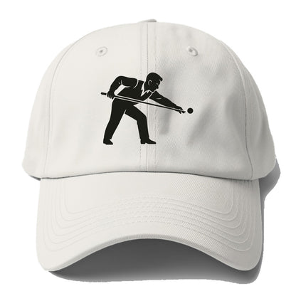 Pool player lining up shot - Baseball Cap For Big Heads - Off White