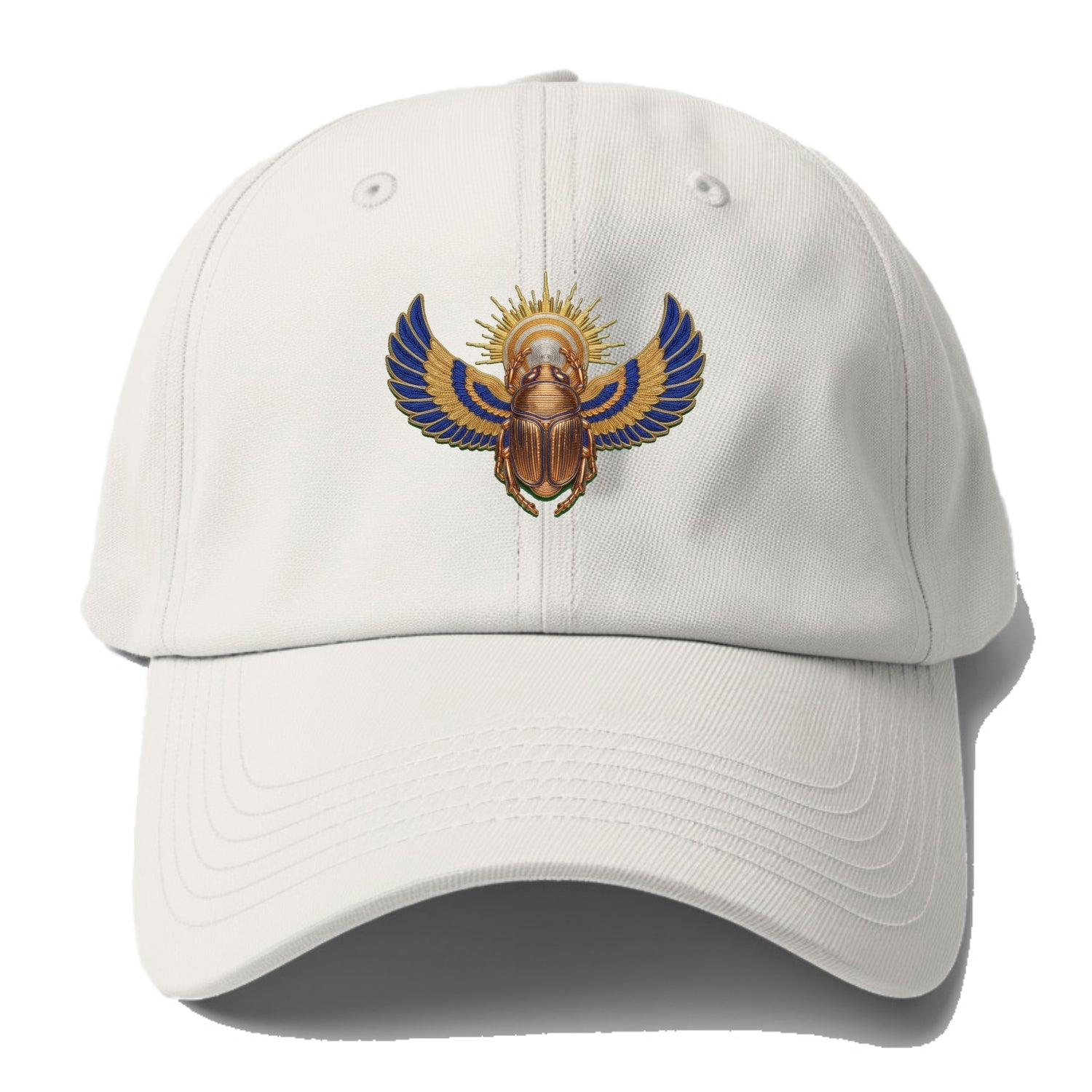 Winged Scarab - Baseball Cap For Big Heads - Off White