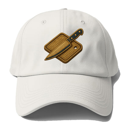 Chef knife with cutting board - culinary enthusiast - Baseball Cap - Off White