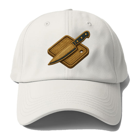 Chef knife with cutting board - culinary enthusiast - Baseball Cap - Off White