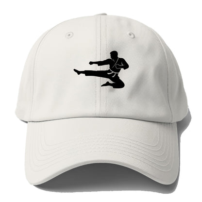 Martial artist flying kick - Baseball Cap For Big Heads - Off White