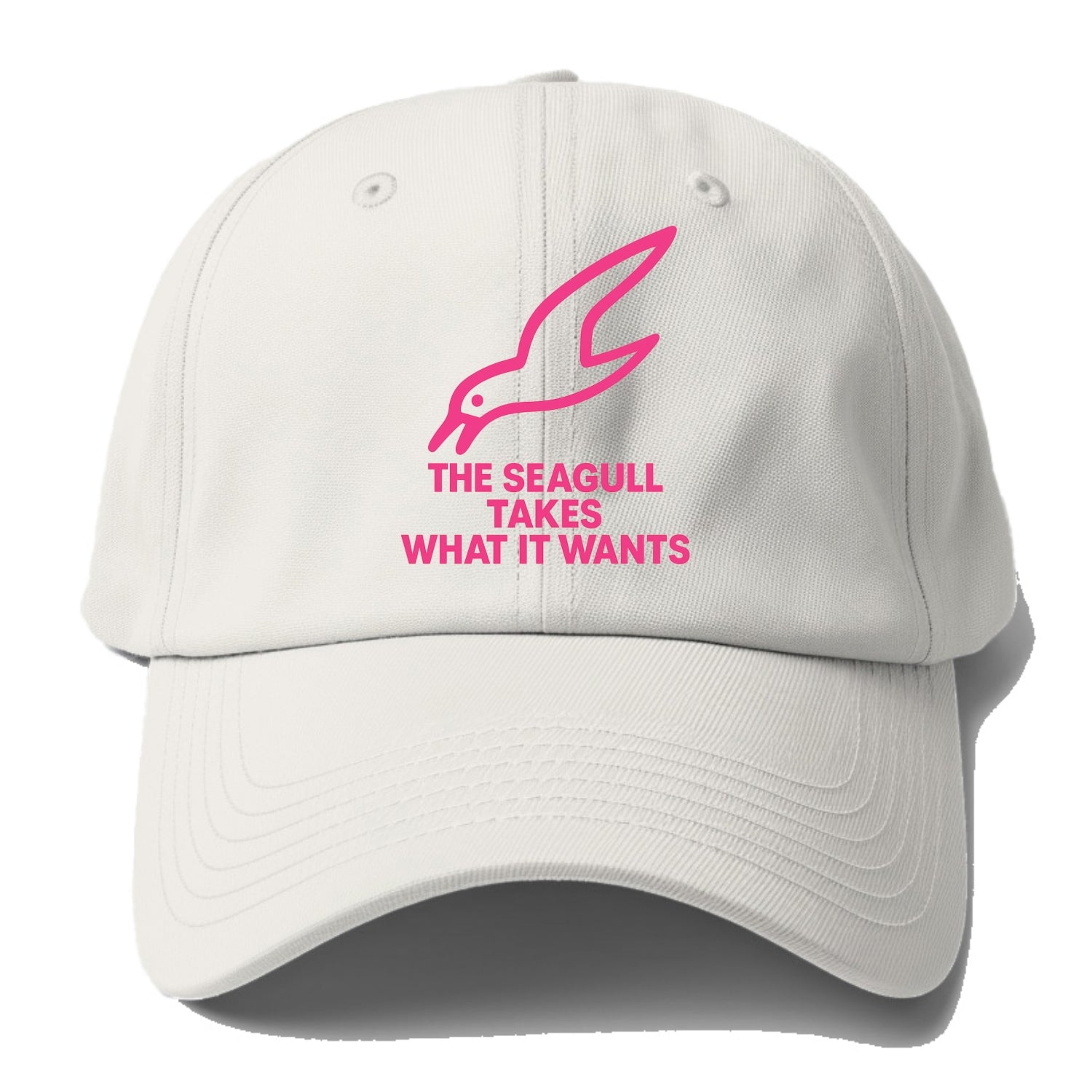THE SEAGULL TAKES WHAT IT WANTS | Aggressive seagull diving down - Baseball Cap For Big Heads - Off White
