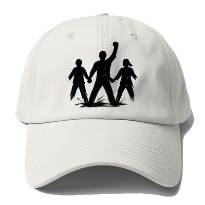 Human chain formation - unity and protection ink brushwork - Baseball Cap For Big Heads - Off White