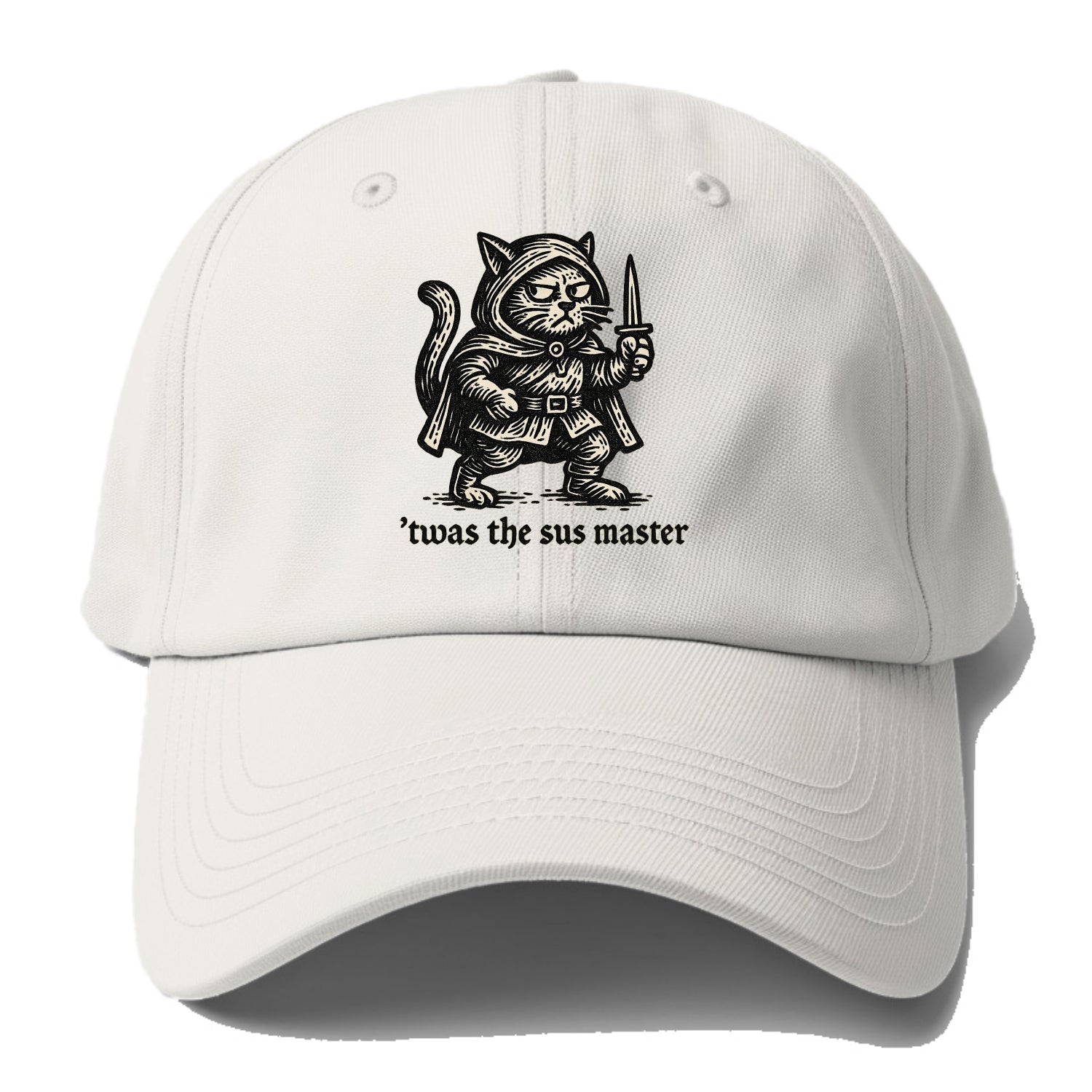 Sus Imposter Cat Spy  - Baseball Cap - Off White