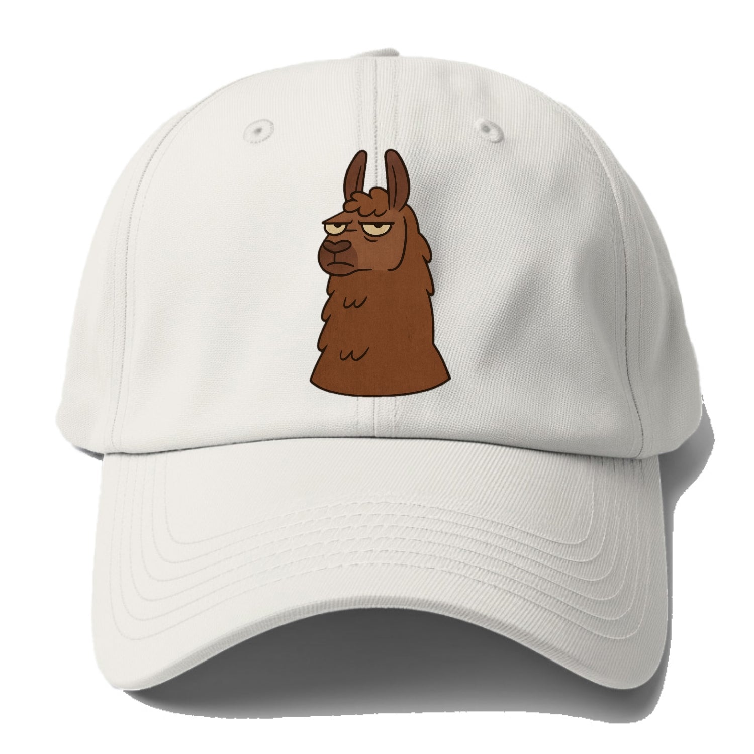 The Llama Judging Silently - Baseball Cap For Big Heads - Off White