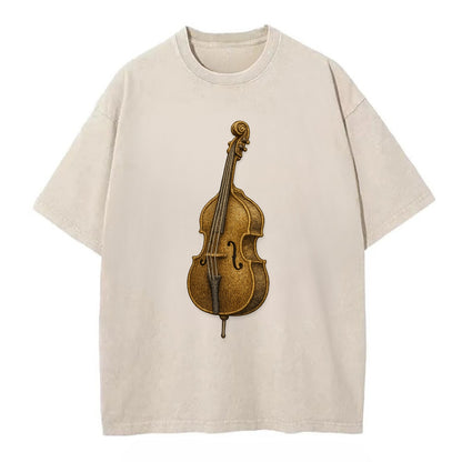 Acoustic Bass  - Vintage T-shirt - Off White