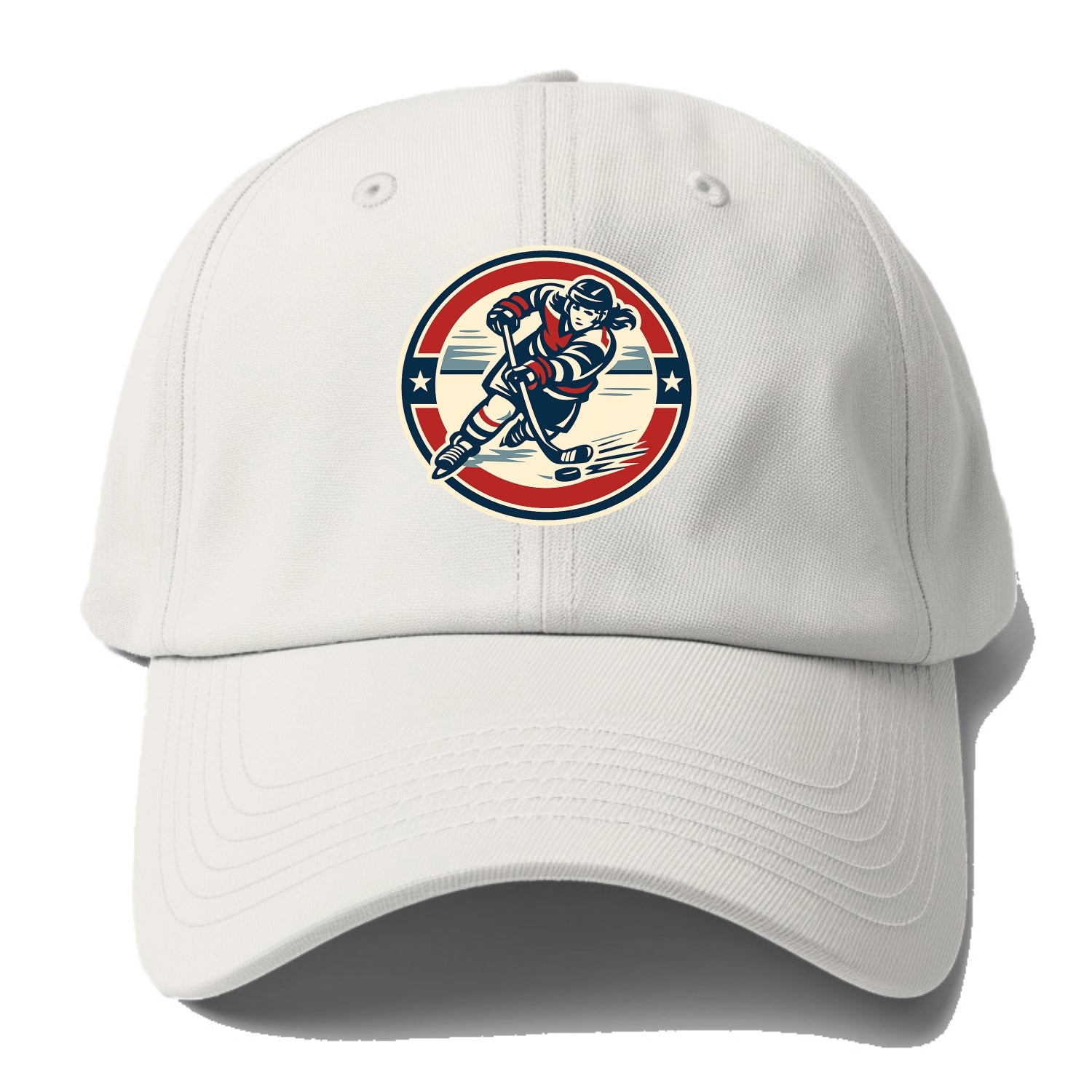 Fierce Ice Queen Emblem - Baseball Cap - Off White