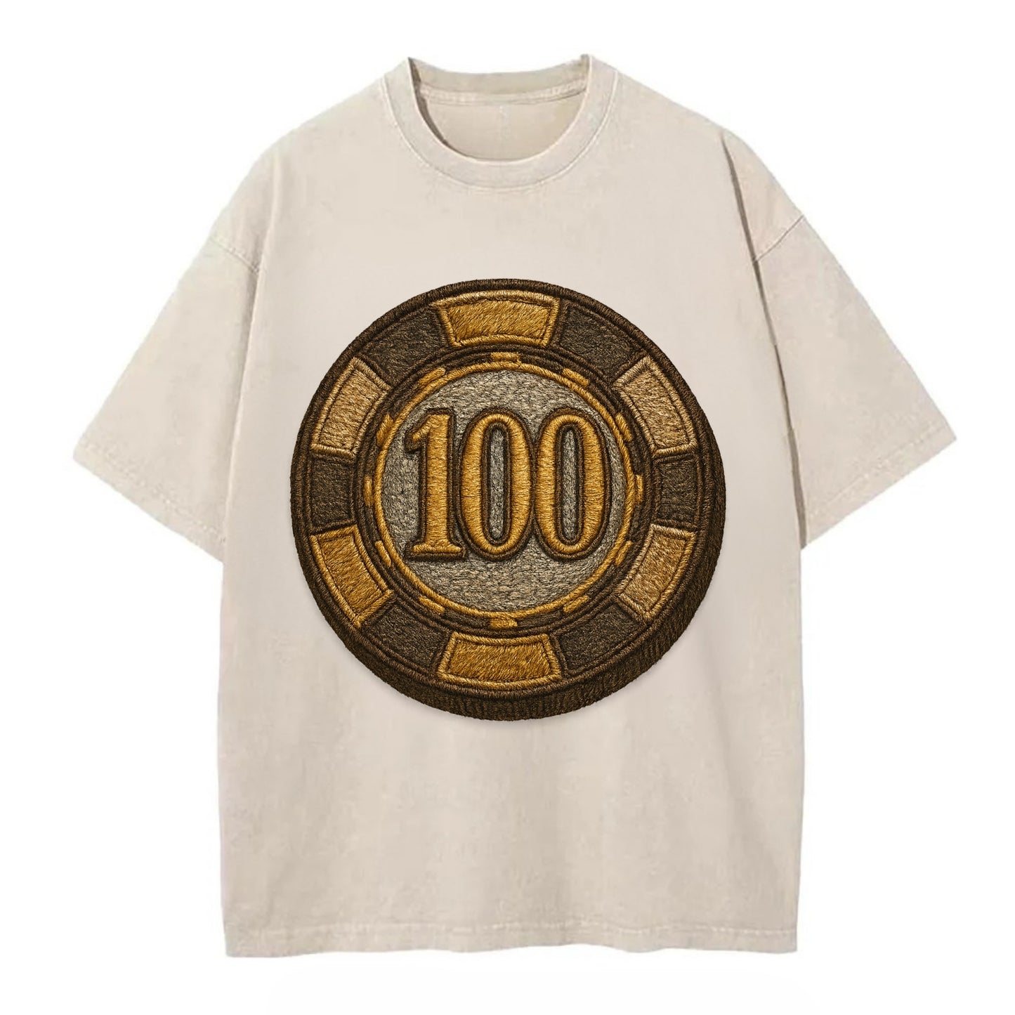 Poker Chip  - Vintage T-shirt - Off White