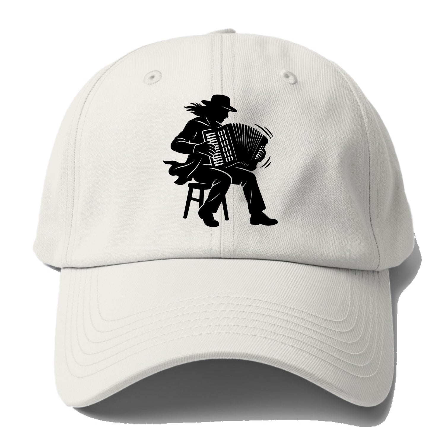 Accordion player street musician - Baseball Cap - Off White