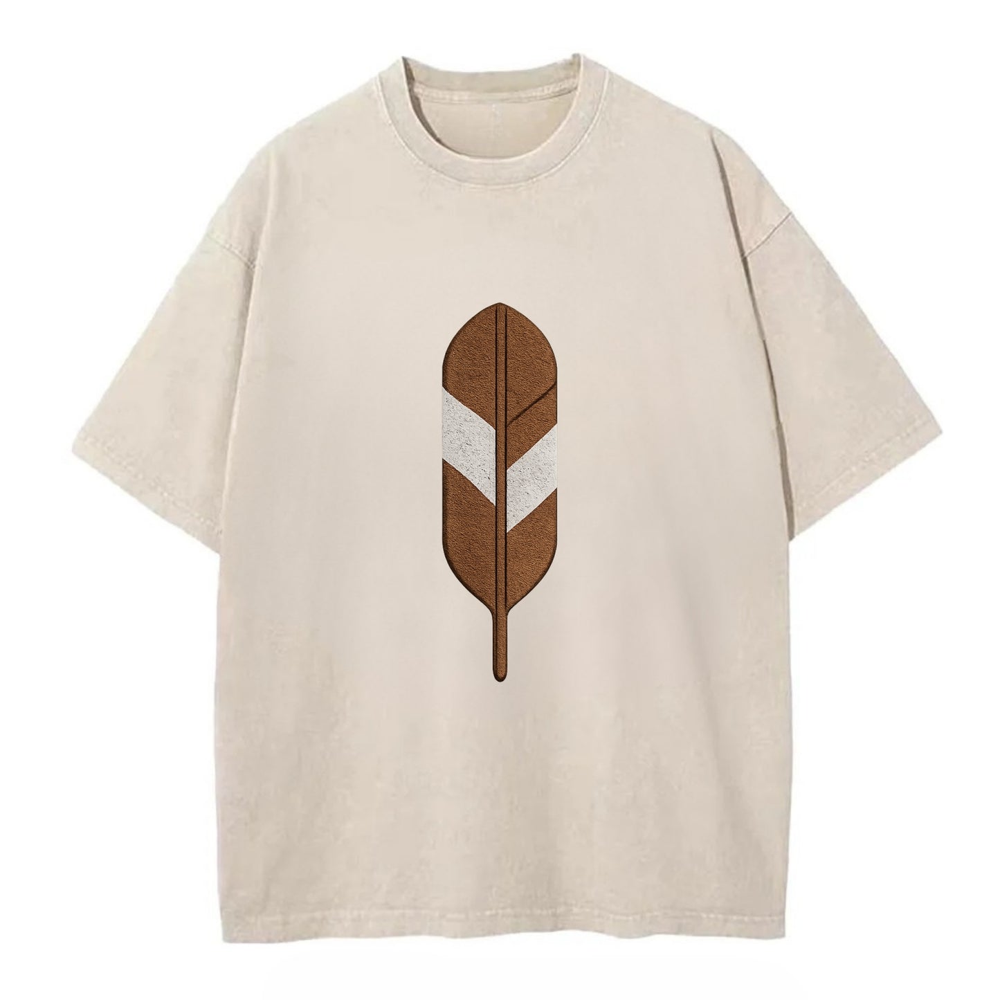 Eagle Feather  - Vintage T-shirt - Off White