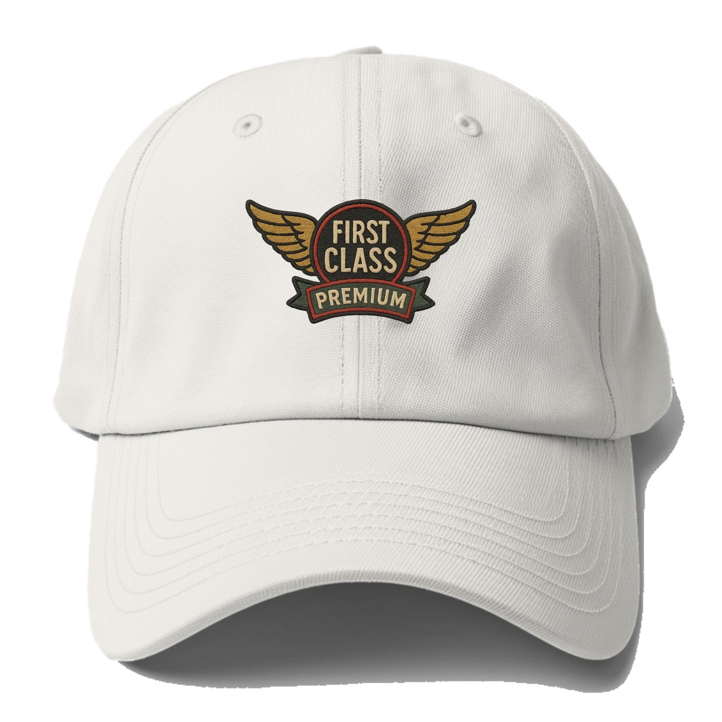 First Class Emblem  - Baseball Cap - Off White