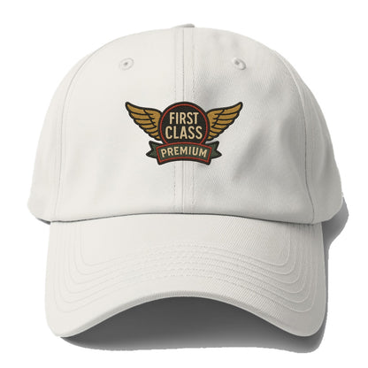 First Class Emblem  - Baseball Cap - Off White