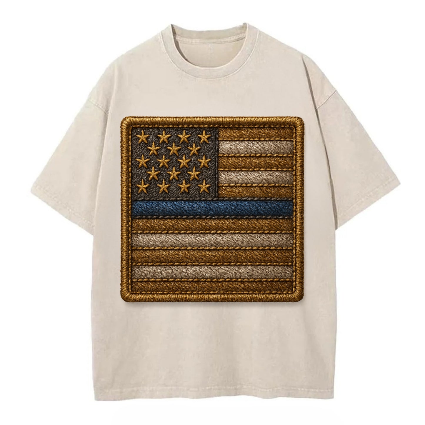 Thin Blue Line  - Vintage T-shirt - Off White