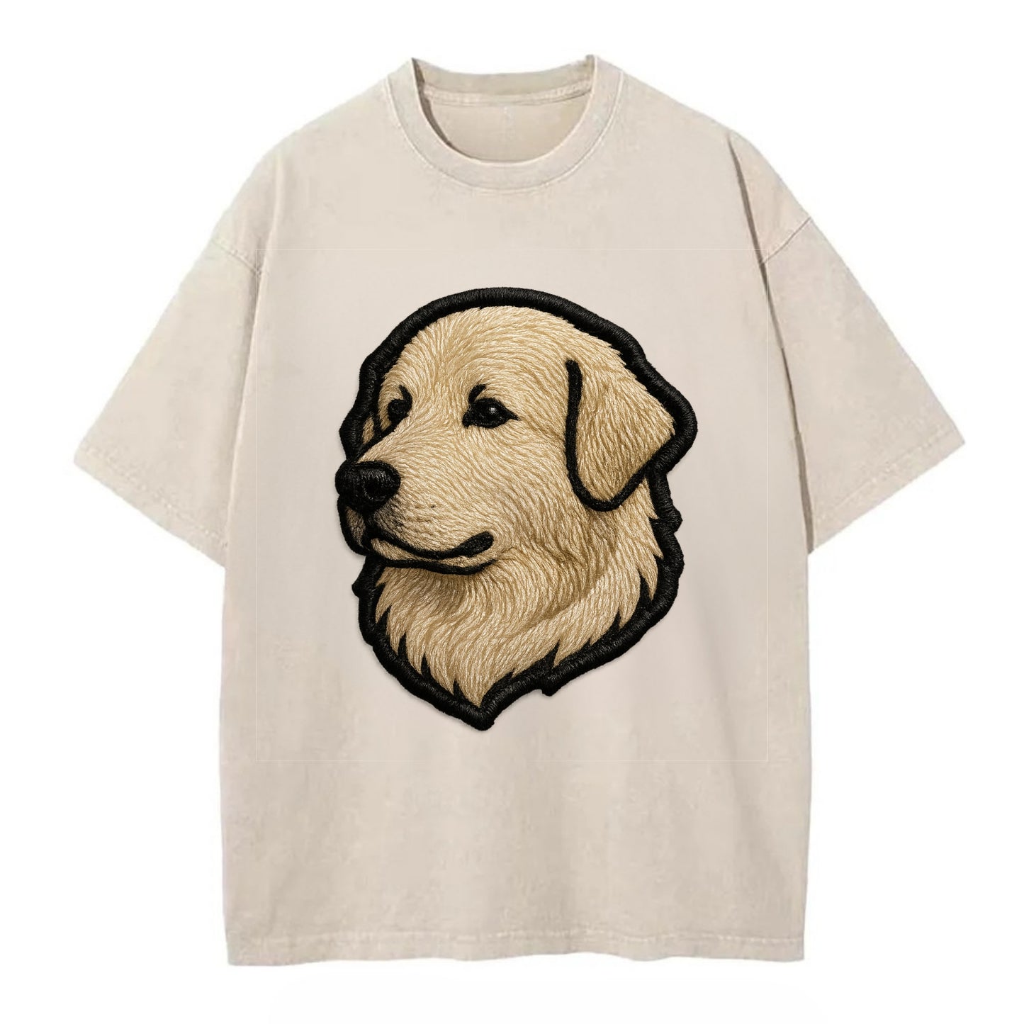 Great Pyrenees - Trendy fluffy giant des - Vintage T-shirt - Off White