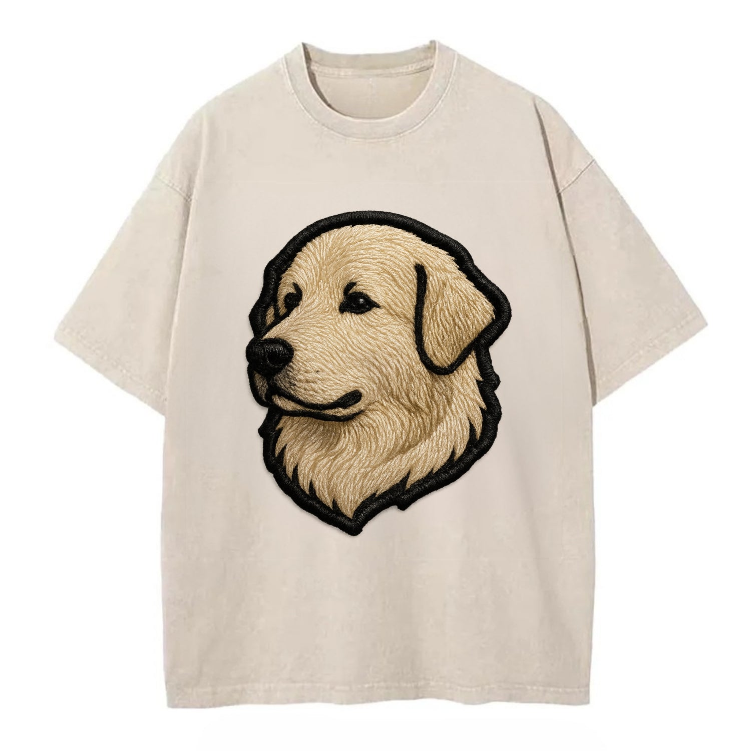 Great Pyrenees - Trendy fluffy giant des - Vintage T-shirt - Off White