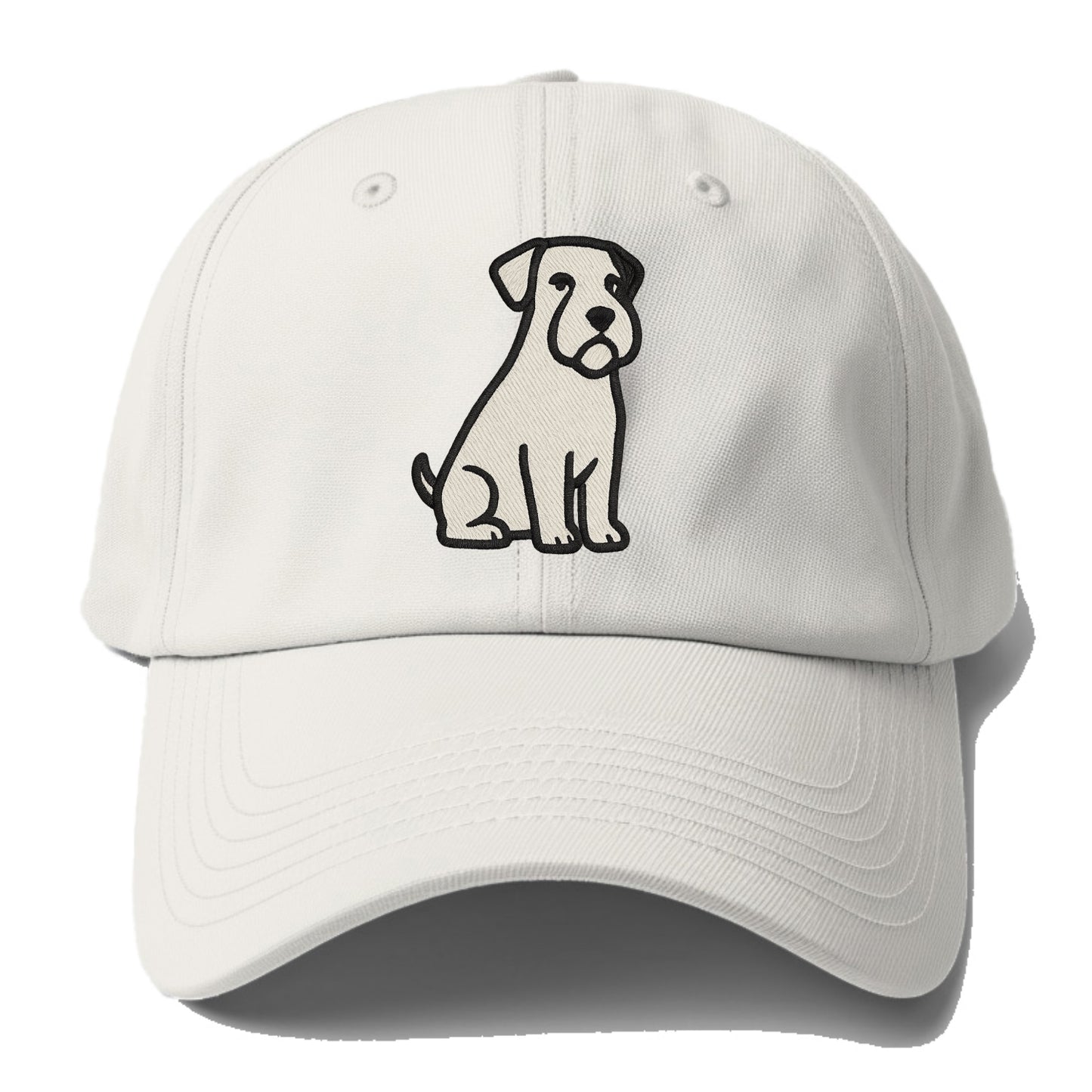 Sealyham Terrier White Sitting Pose Baseball Cap - Off White
