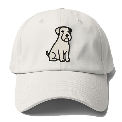 Sealyham Terrier White Sitting Pose Baseball Cap - Off White
