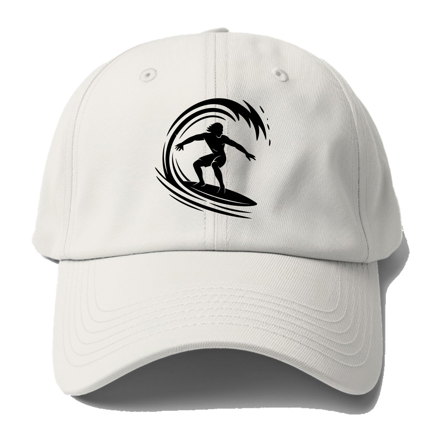 Hawaiian surfer riding big wave - Baseball Cap For Big Heads - Off White