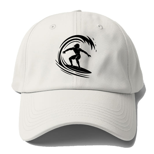 Hawaiian surfer riding big wave - Baseball Cap For Big Heads - Off White
