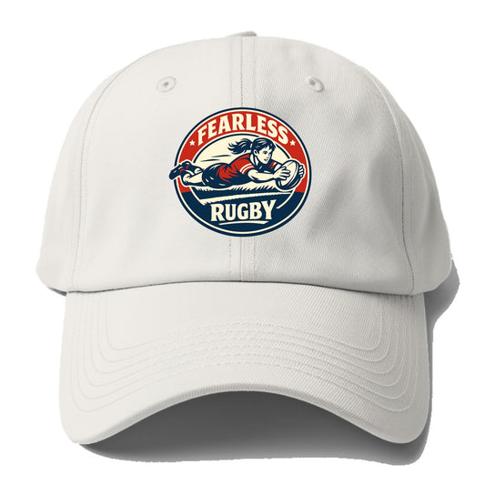 Fearless Try Scorer Emblem - Baseball Cap For Big Heads - Off White