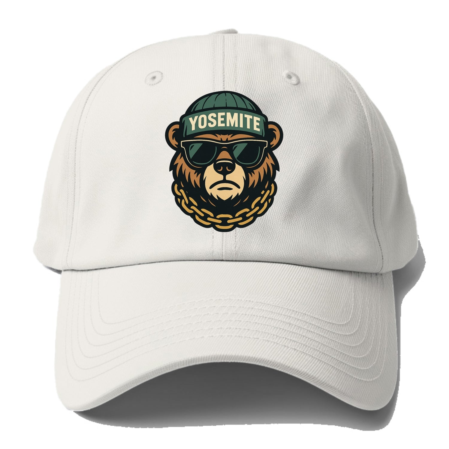 Yosemite Bear - Baseball Cap For Big Heads - Off White