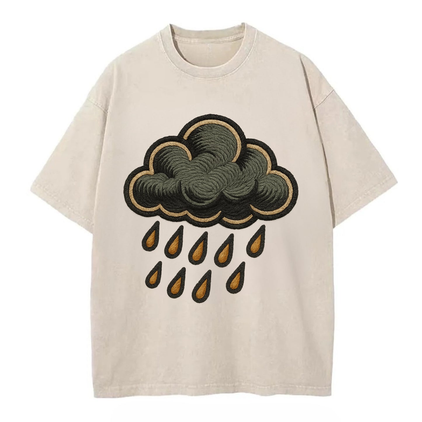 Rain Cloud  - Vintage T-shirt - Off White
