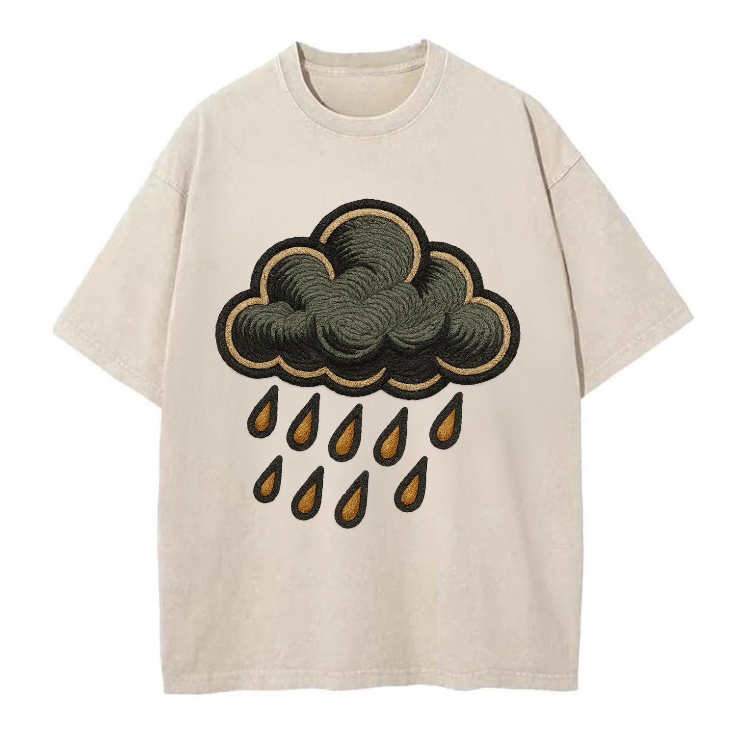 Rain Cloud  - Vintage T-shirt - Off White