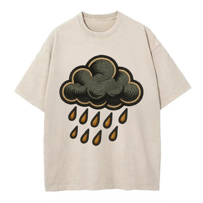 Rain Cloud  - Vintage T-shirt - Off White