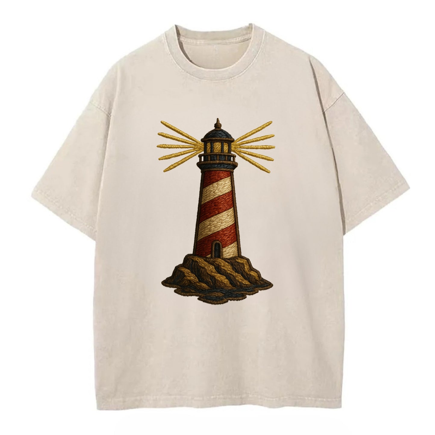 Lighthouse  - Vintage T-shirt - Off White