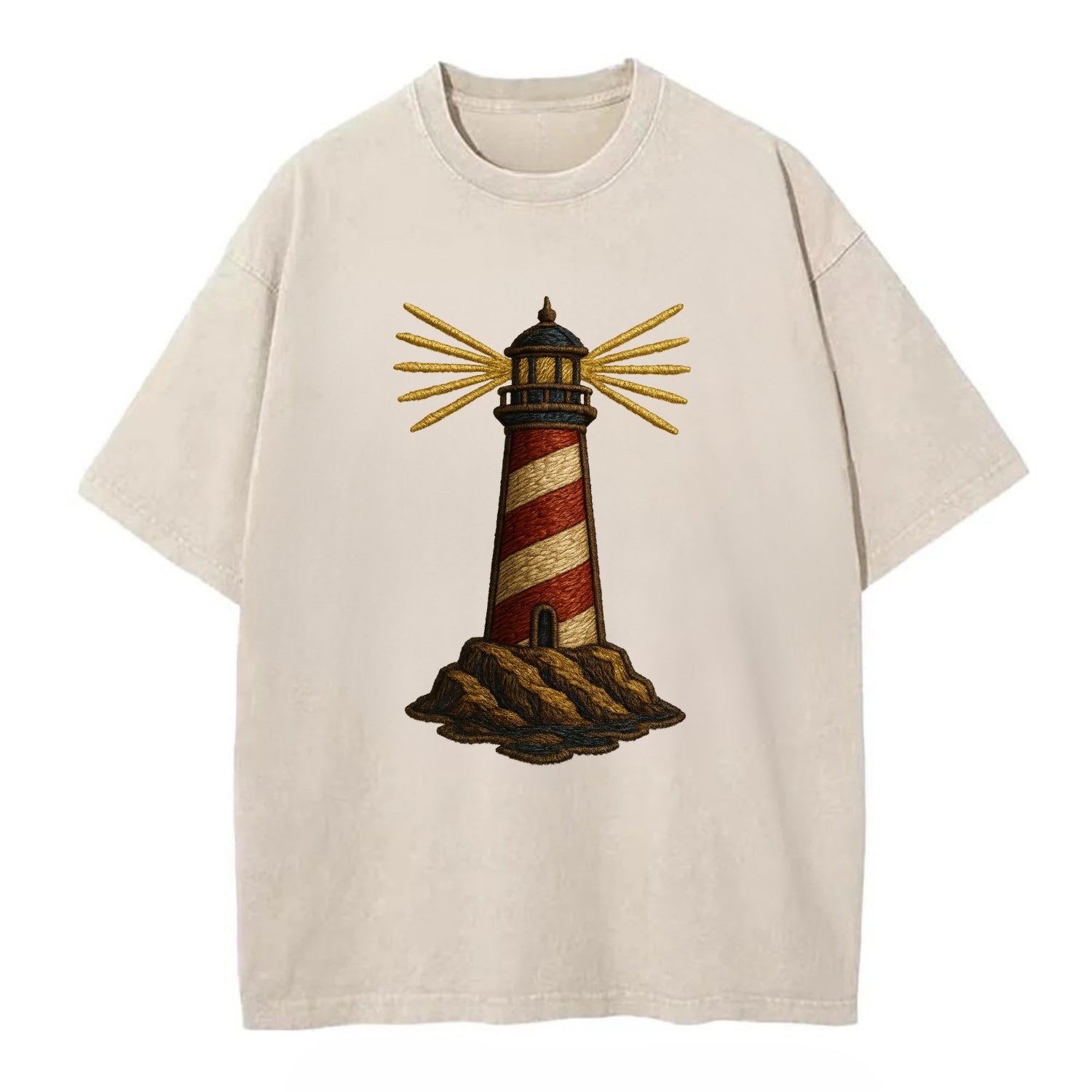 Lighthouse  - Vintage T-shirt - Off White