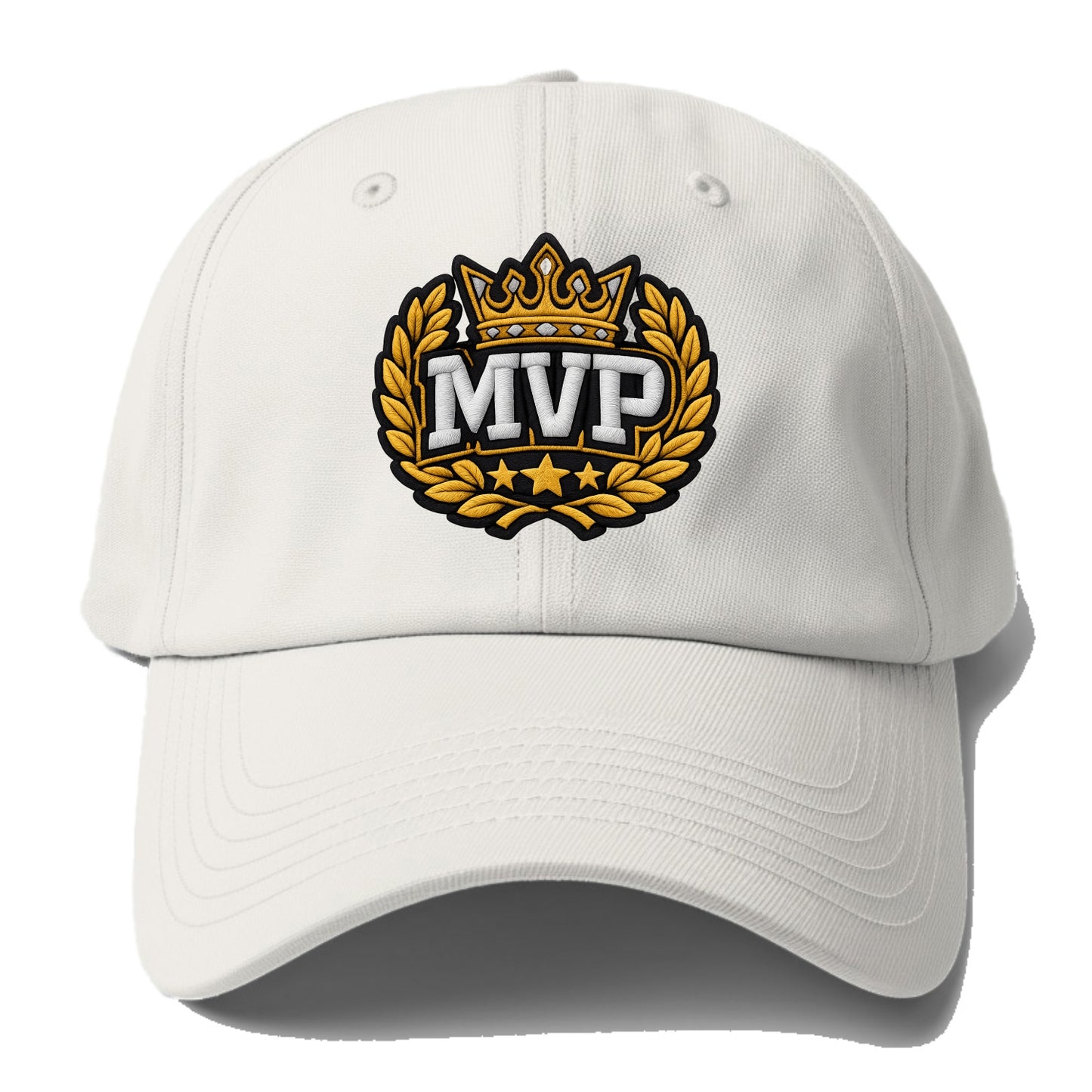 MVP CROWN - crown with laurels in gold , most valuable - Baseball Cap - Off White