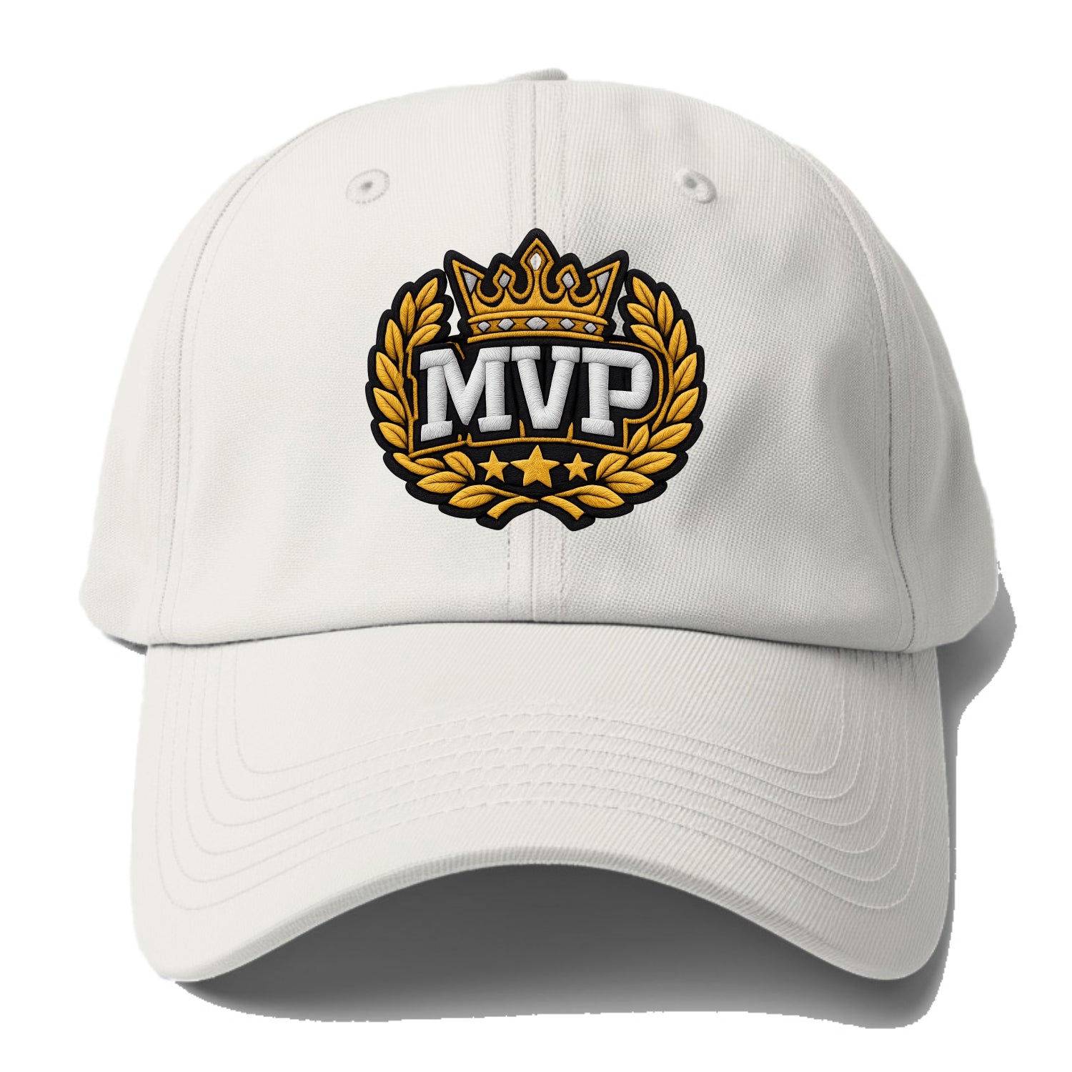 MVP CROWN - crown with laurels in gold , most valuable - Baseball Cap - Off White