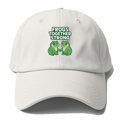Frogs Together Strong 2 - Baseball Cap - Off White