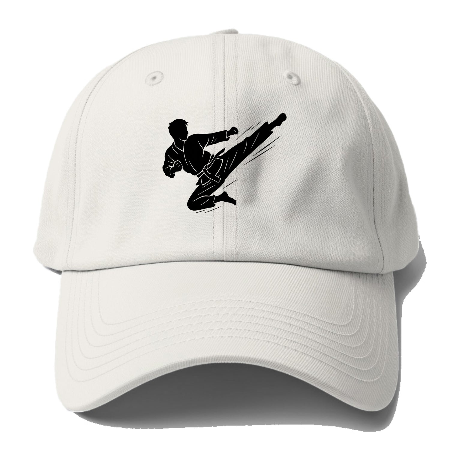 Korean taekwondo flying kick - Baseball Cap For Big Heads - Off White