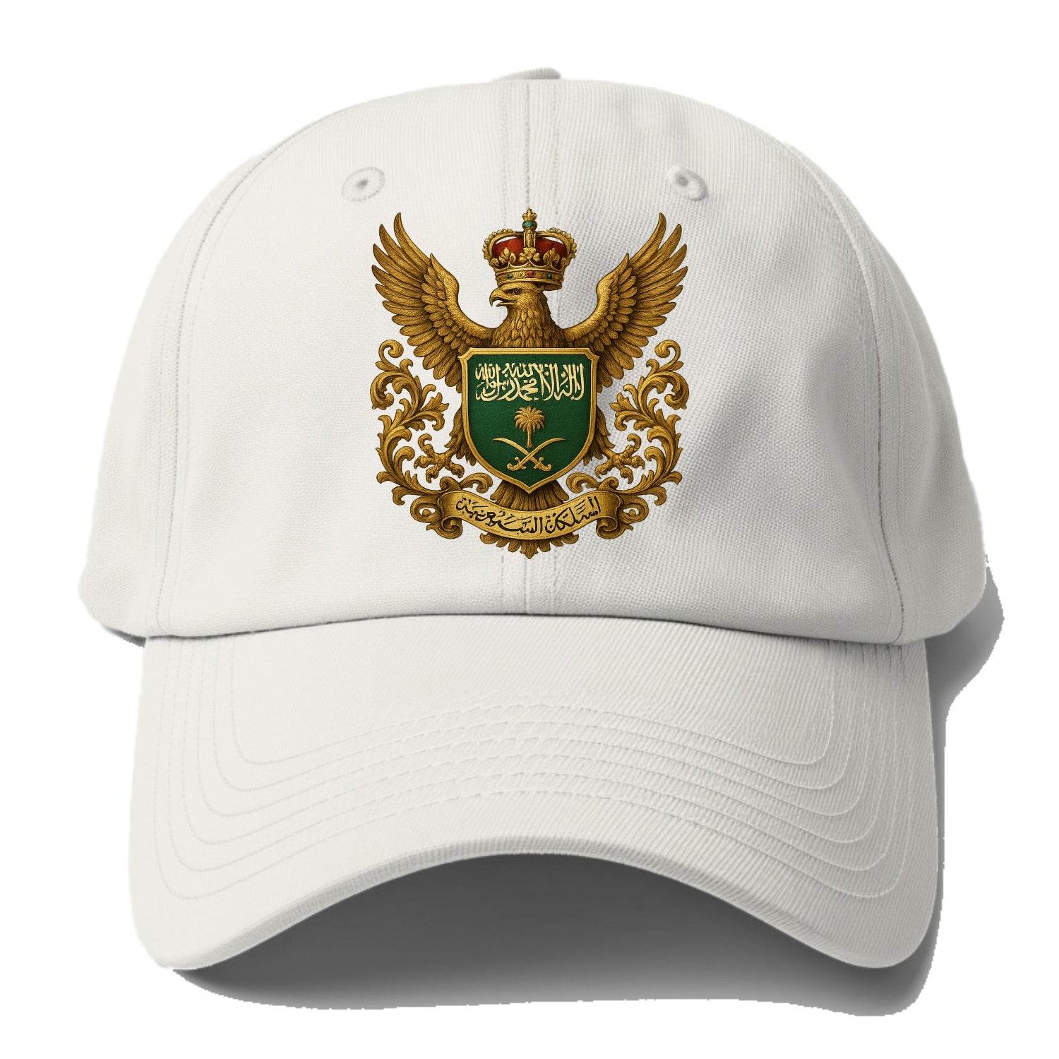 Saudi Arabia Heritage Badge  - Baseball Cap - Off White