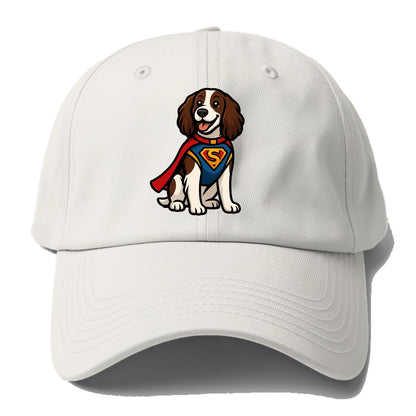 Springer Spaniel Friendly Hero  - Baseba Baseball Cap For Big Heads - Off White