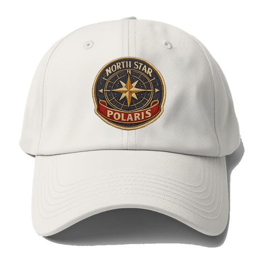 NORTH STAR POLARIS - guiding star in gold and white , navigation - Baseball Cap - Off White