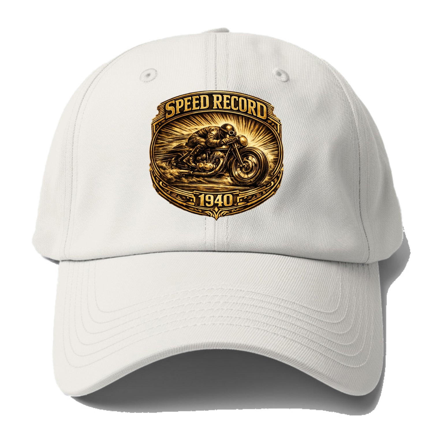 Speed Record Racer - Baseball Cap For Big Heads - Off White
