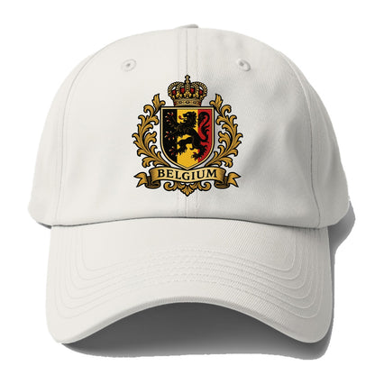 Belgium Lion Emblem (black Lion Rampant, Black/yellow/red Shield) Baseball Cap - Off White