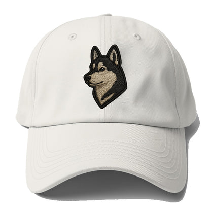 Siberian Husky - Contemporary wolf-like - Baseball Cap For Big Heads - Off White