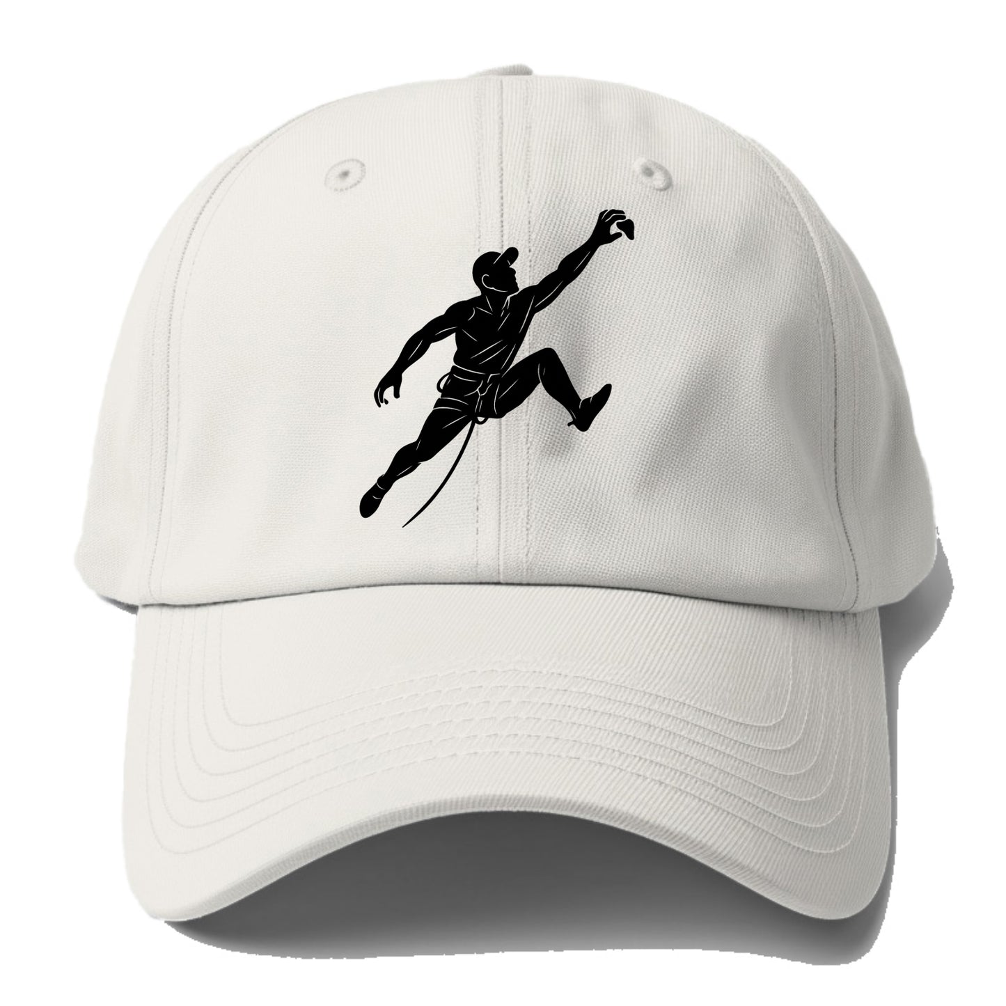 Rock wall climber reaching hold - Baseball Cap For Big Heads - Off White